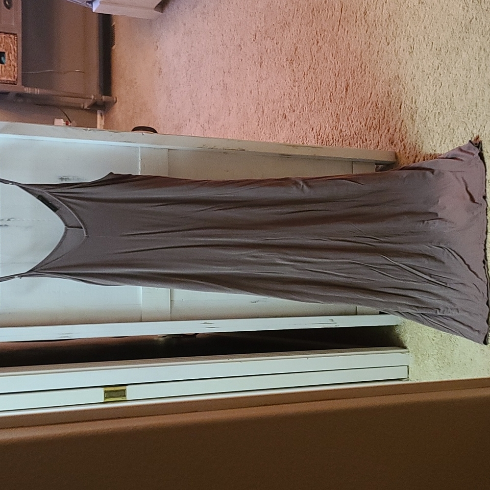 Mauve Maxi tank dress with pockets